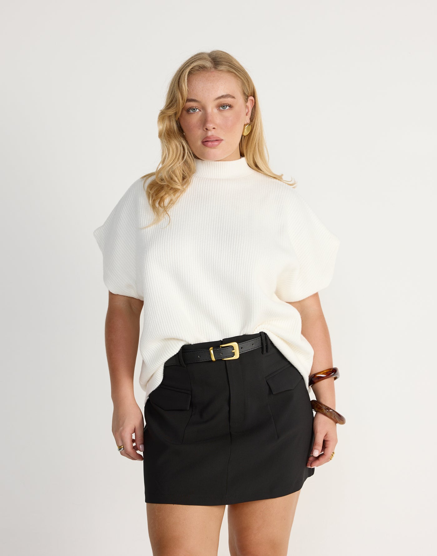 Sherin Mini Skirt (Black) | CHARCOAL Exclusive - Pocket Detail Mini Skirt - Women's Skirt - Charcoal Clothing