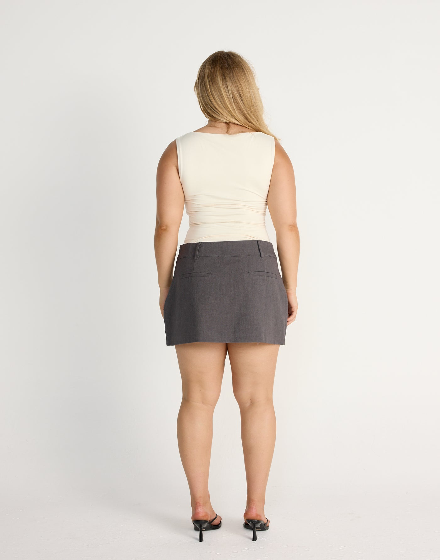 Josette Top (Oat) | CHARCOAL EXCLUSIVE | Cowl neck butter jersey fabrication longline top - Women's Top - Charcoal Clothing