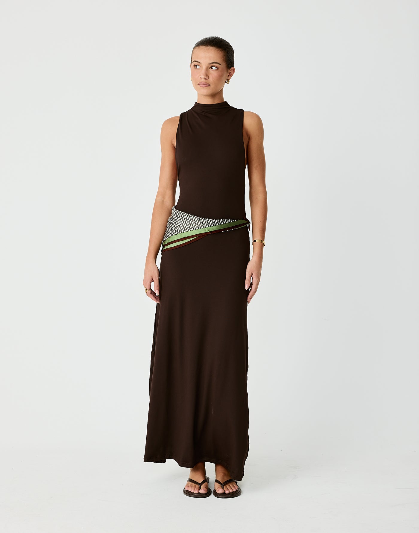 Oren Maxi Dress (Chocolate)