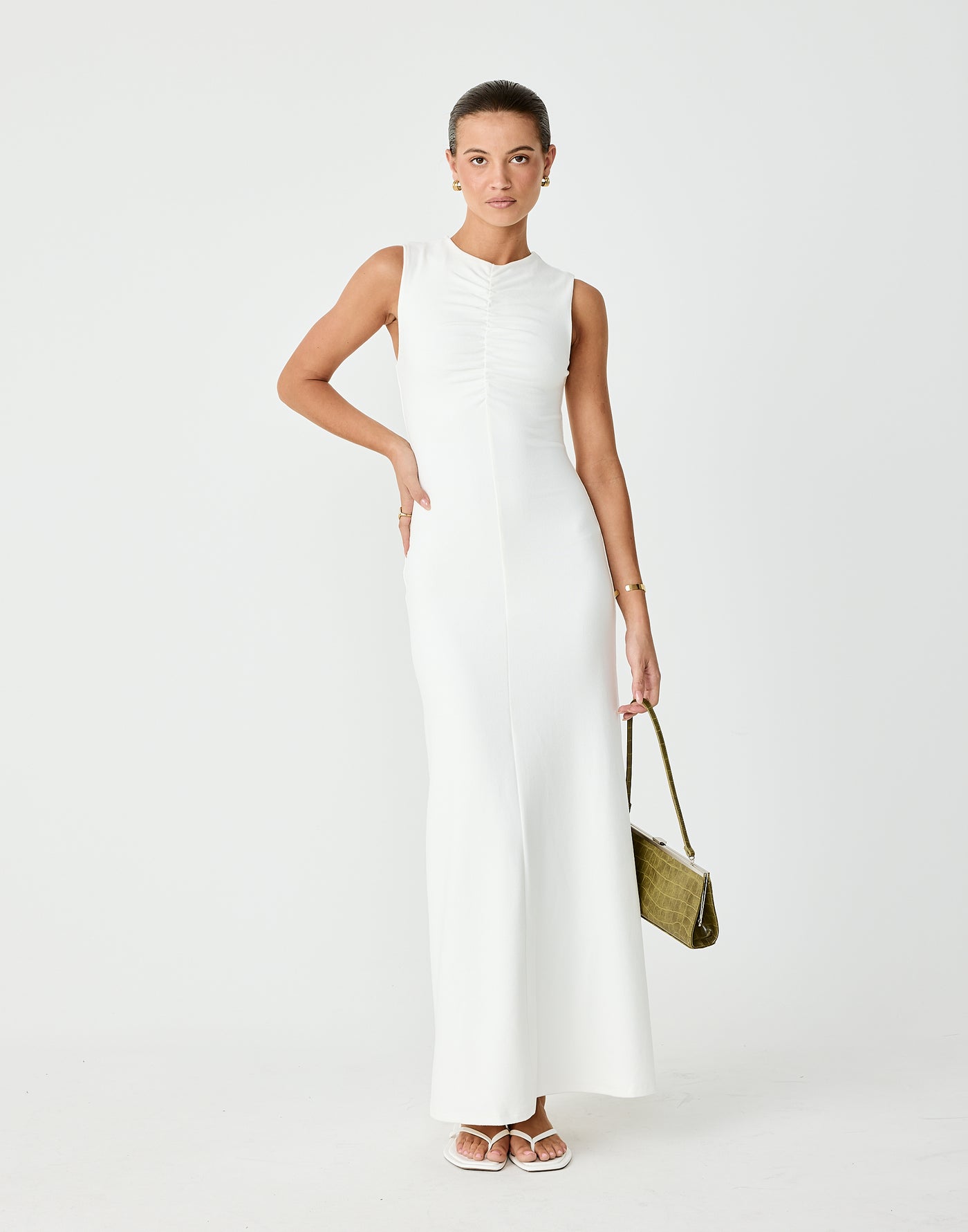 Cosmia Maxi Dress (Off White)