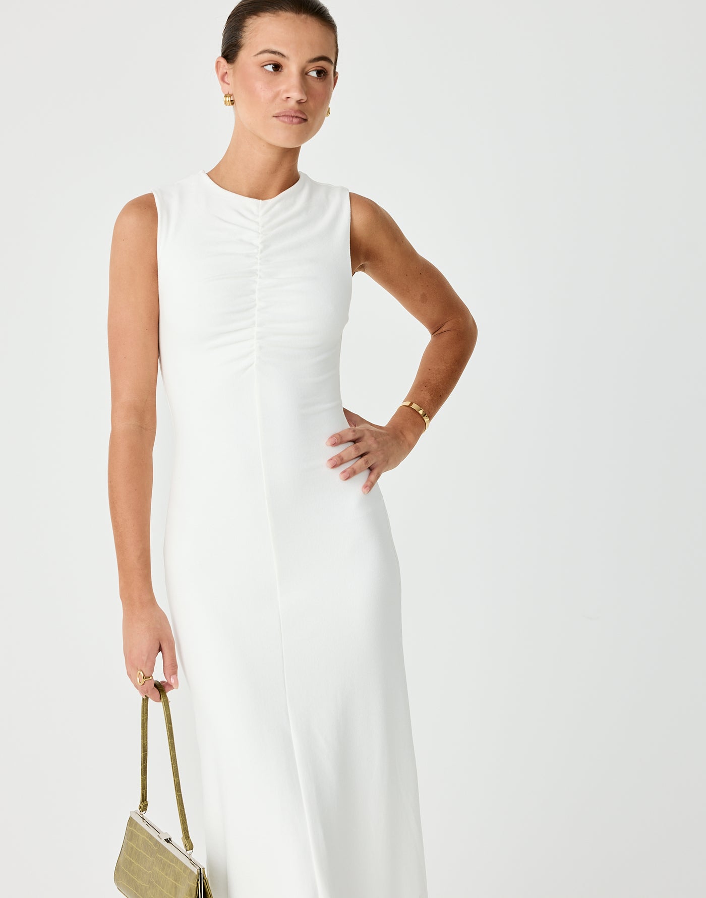Cosmia Maxi Dress (Off White)
