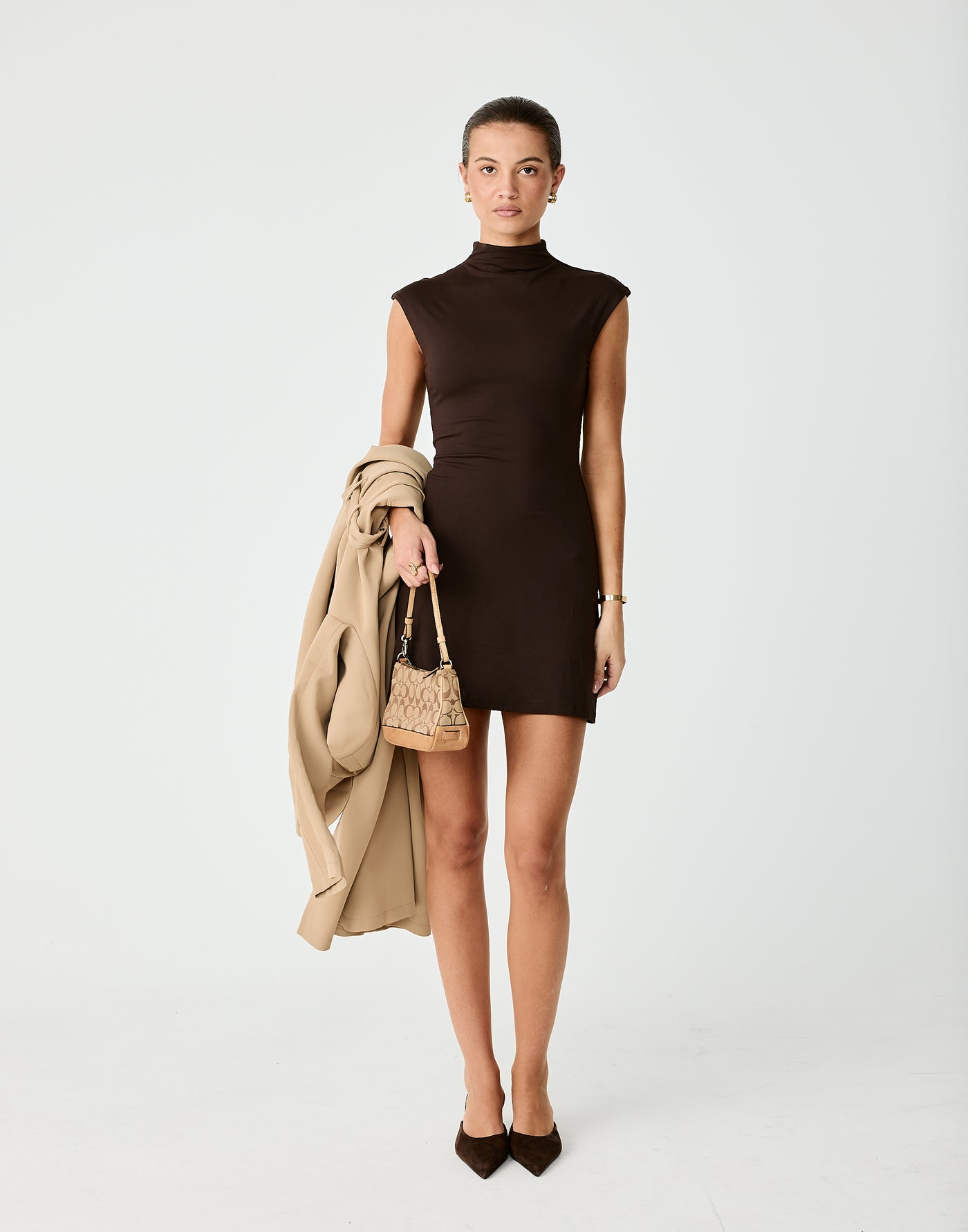 Daney Mini Dress (Chocolate)