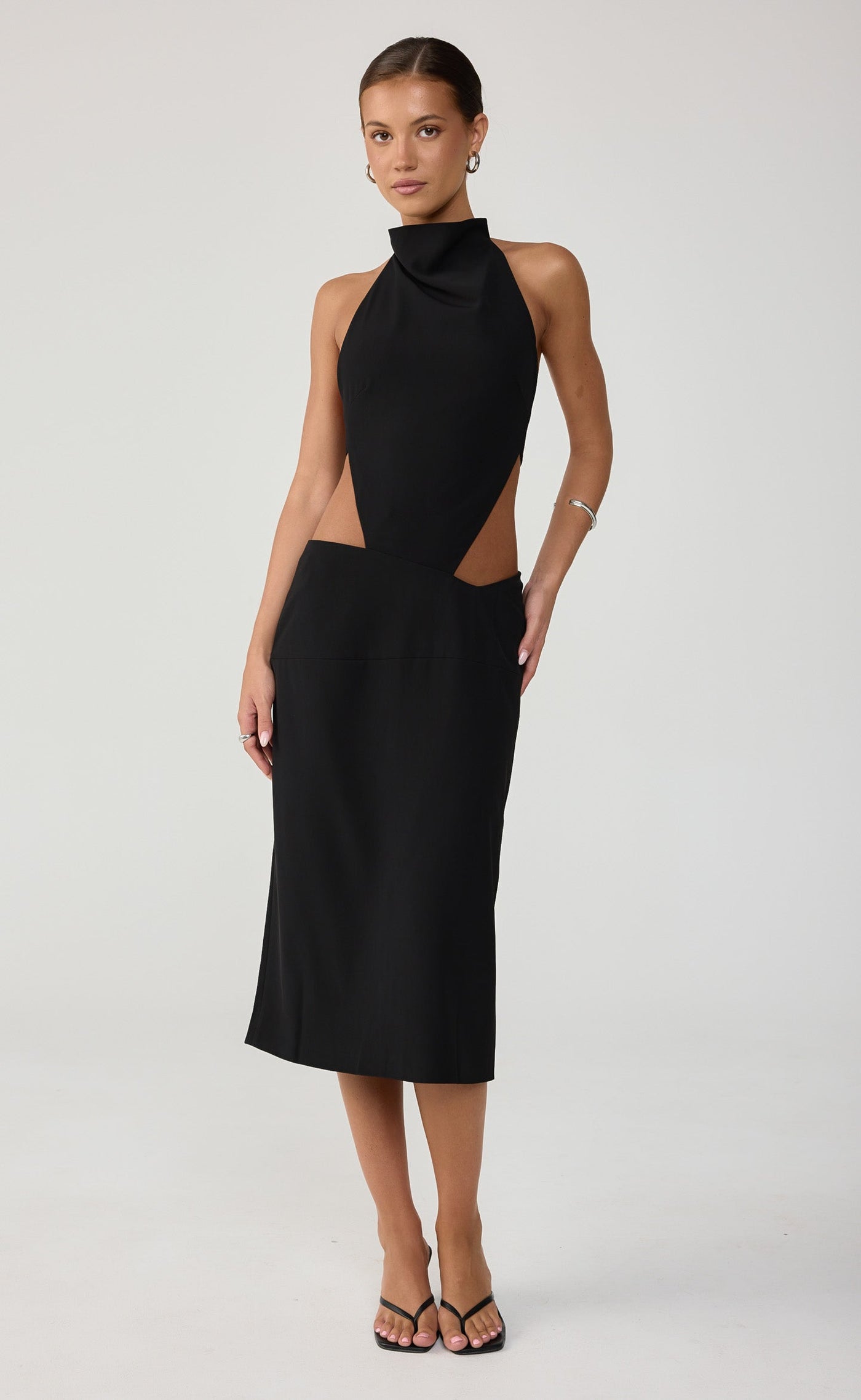 Mon Amie Midi Dress (Black) – CHARCOAL USA