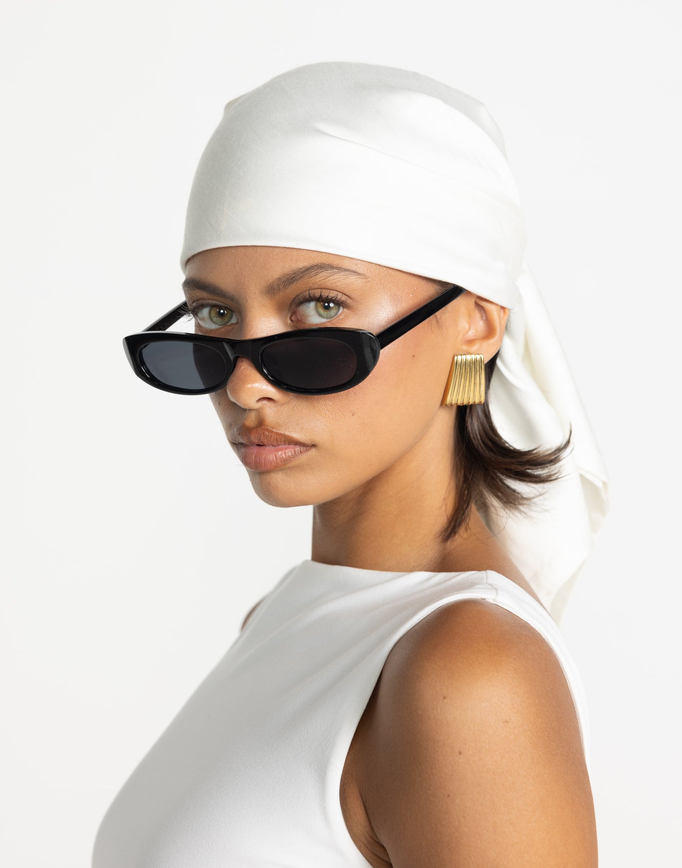 Jamina Sunglasses (Black) - Oval Shaped Sunglasses - Women's Accessories - Charcoal Clothing