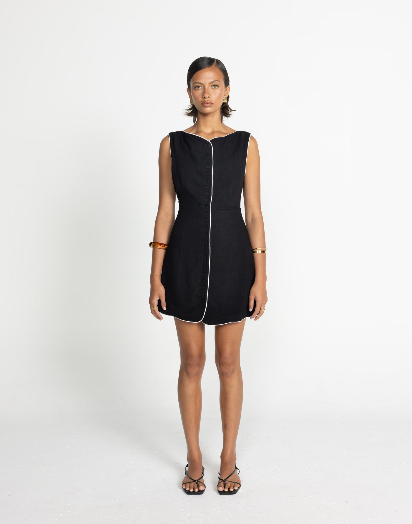 Asta Mini Dress (Black/ White) | Charcoal Clothing Exclusive - - Women's Dress - Charcoal Clothing