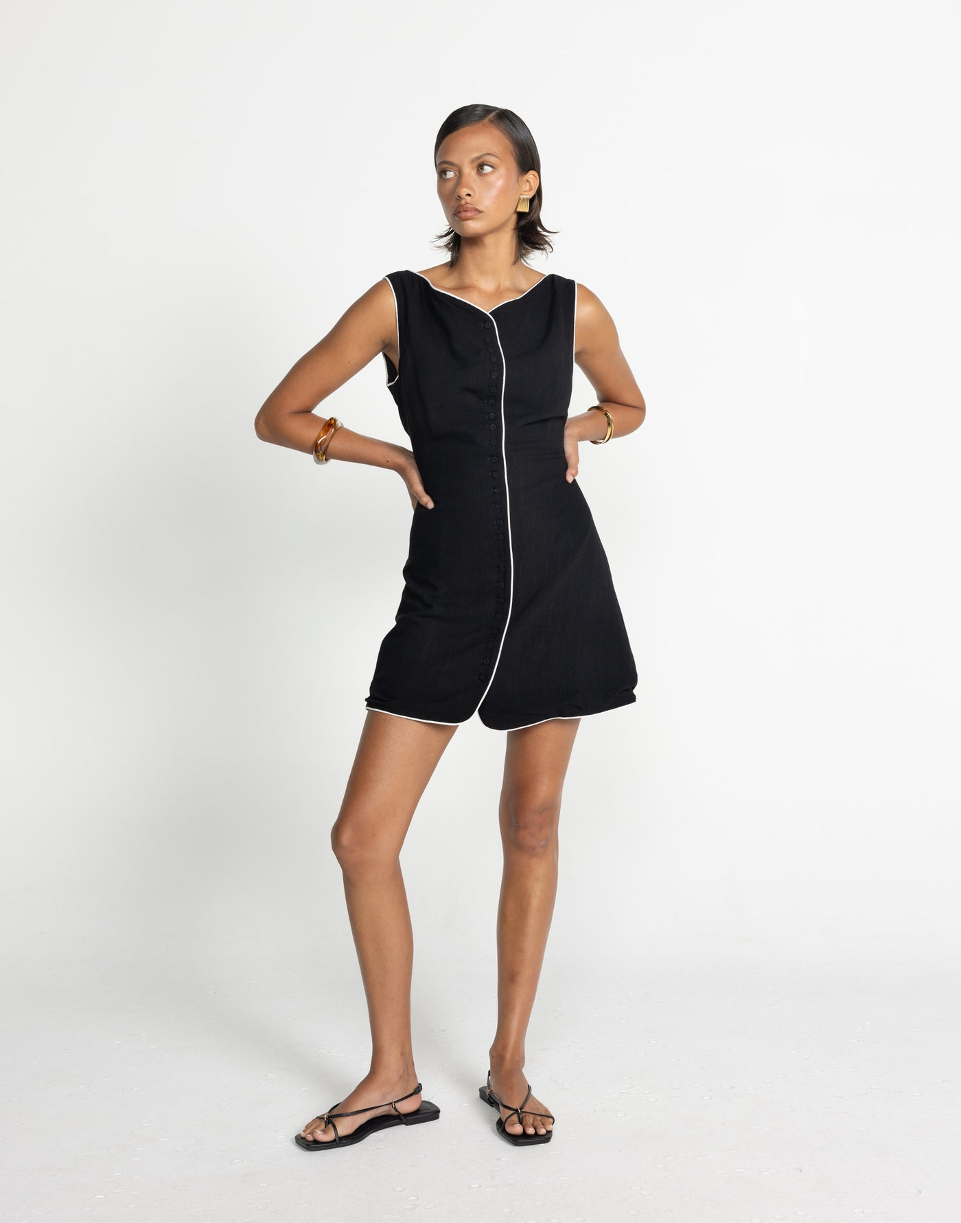 Asta Mini Dress (Black/ White) | Charcoal Clothing Exclusive - - Women's Dress - Charcoal Clothing