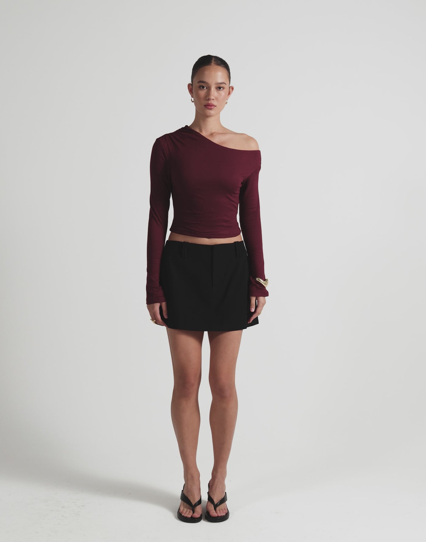 Ozias Long Sleeve Top (Plum)
