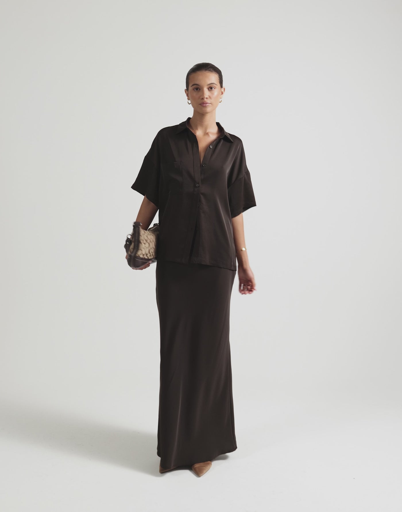 Morena Maxi Skirt (Chocolate)