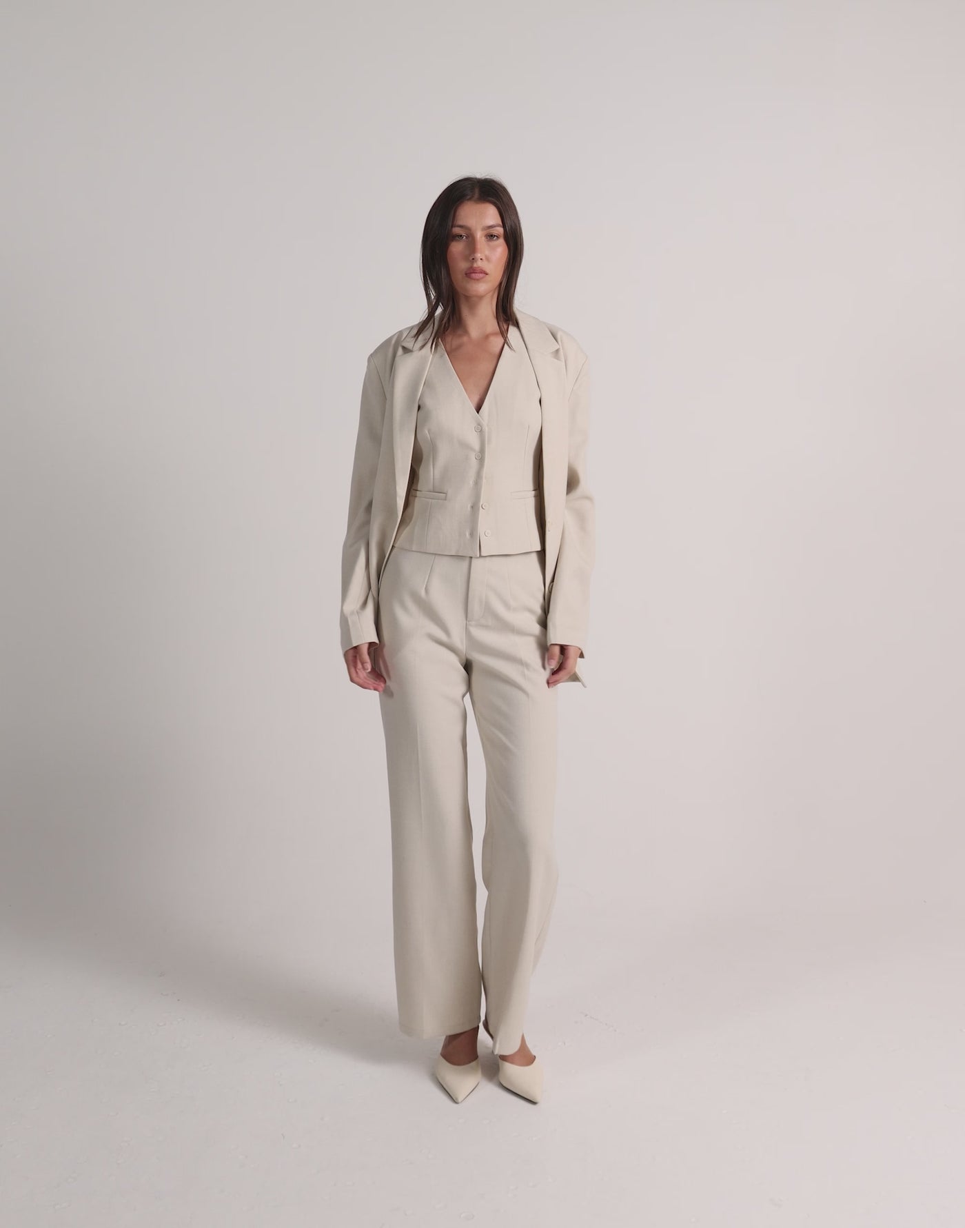 Reagan Vest (Cream Marle)