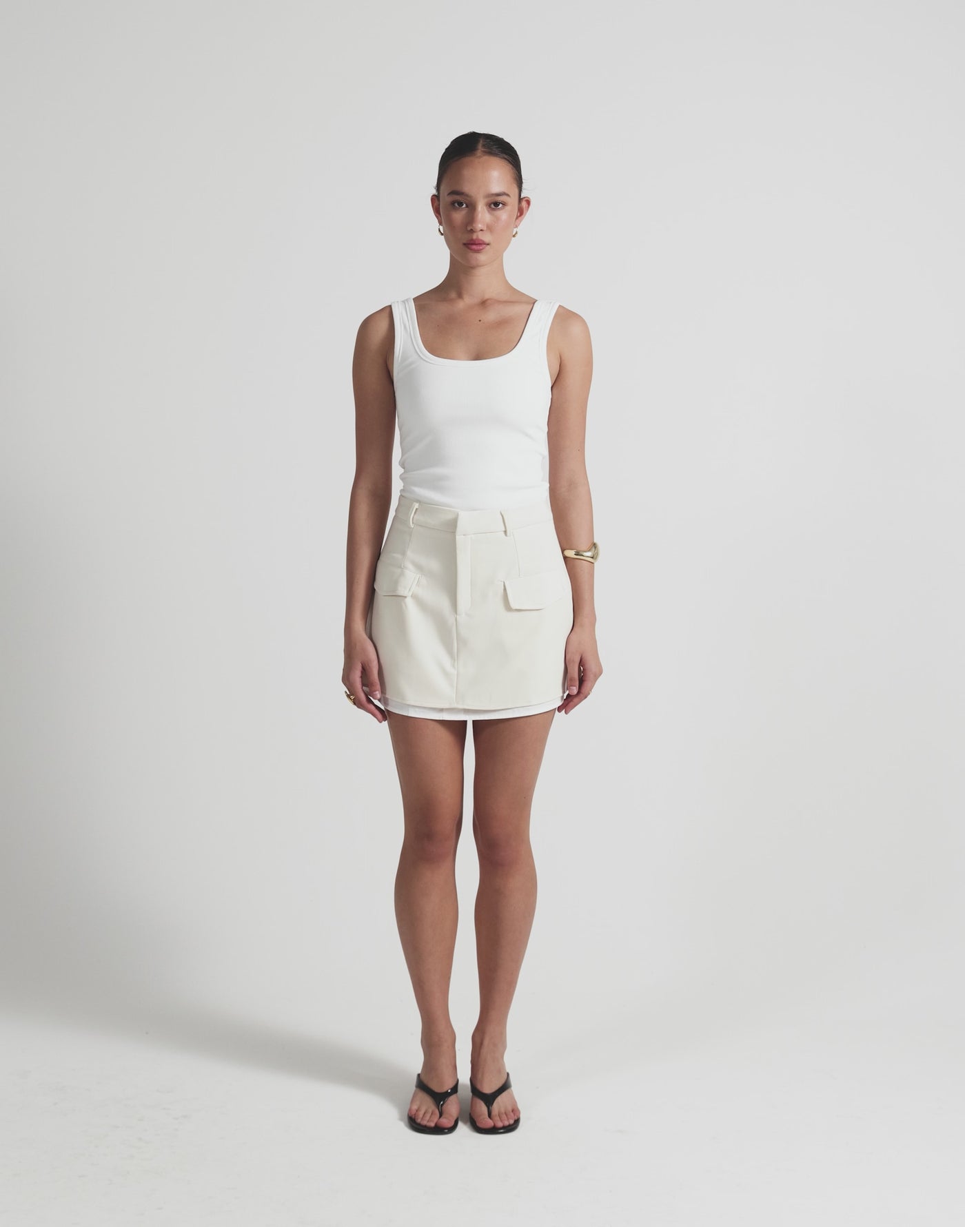 Scarlette Mini Skirt (Oat)