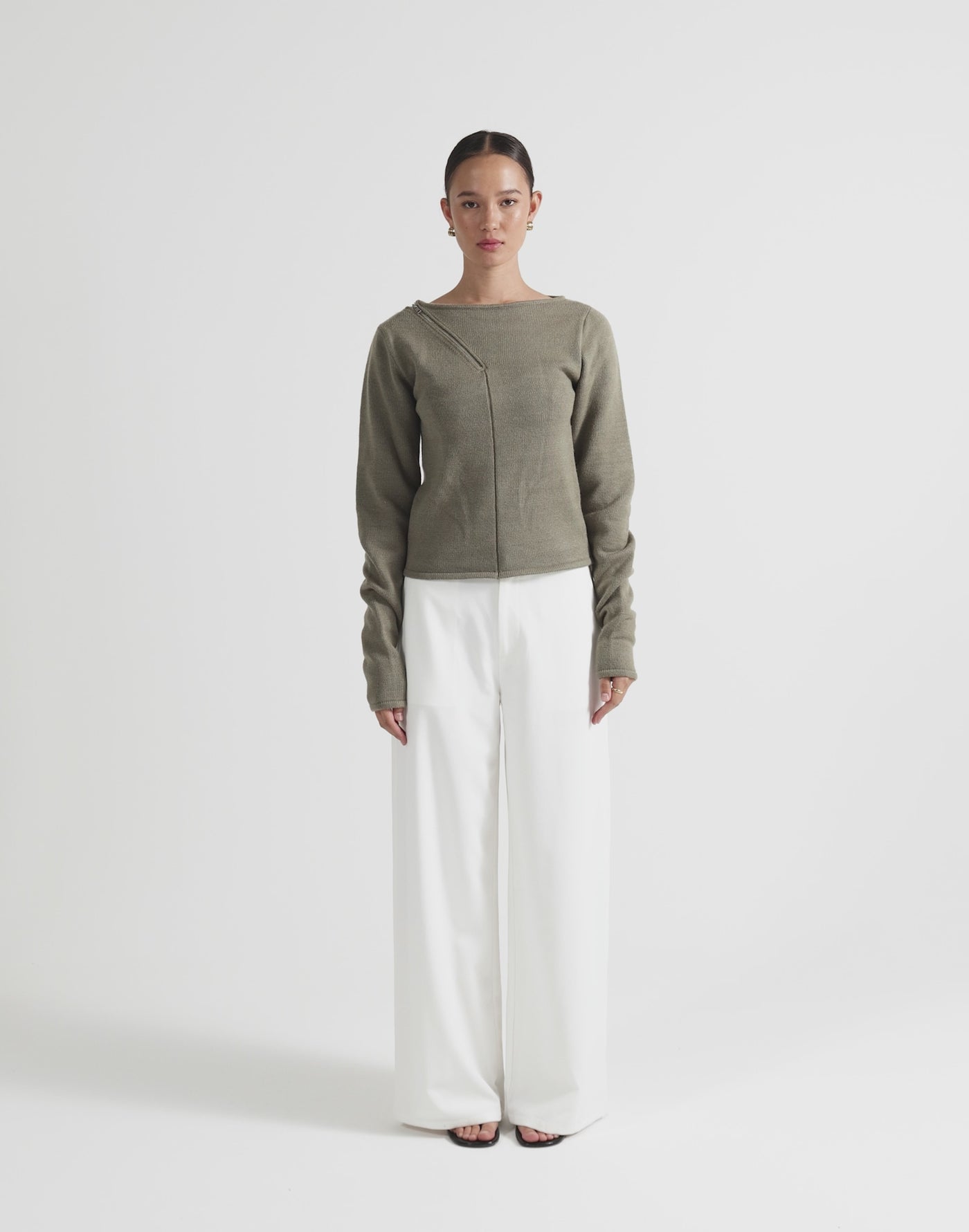 Wynter Long Sleeve Top (Dusty Olive)