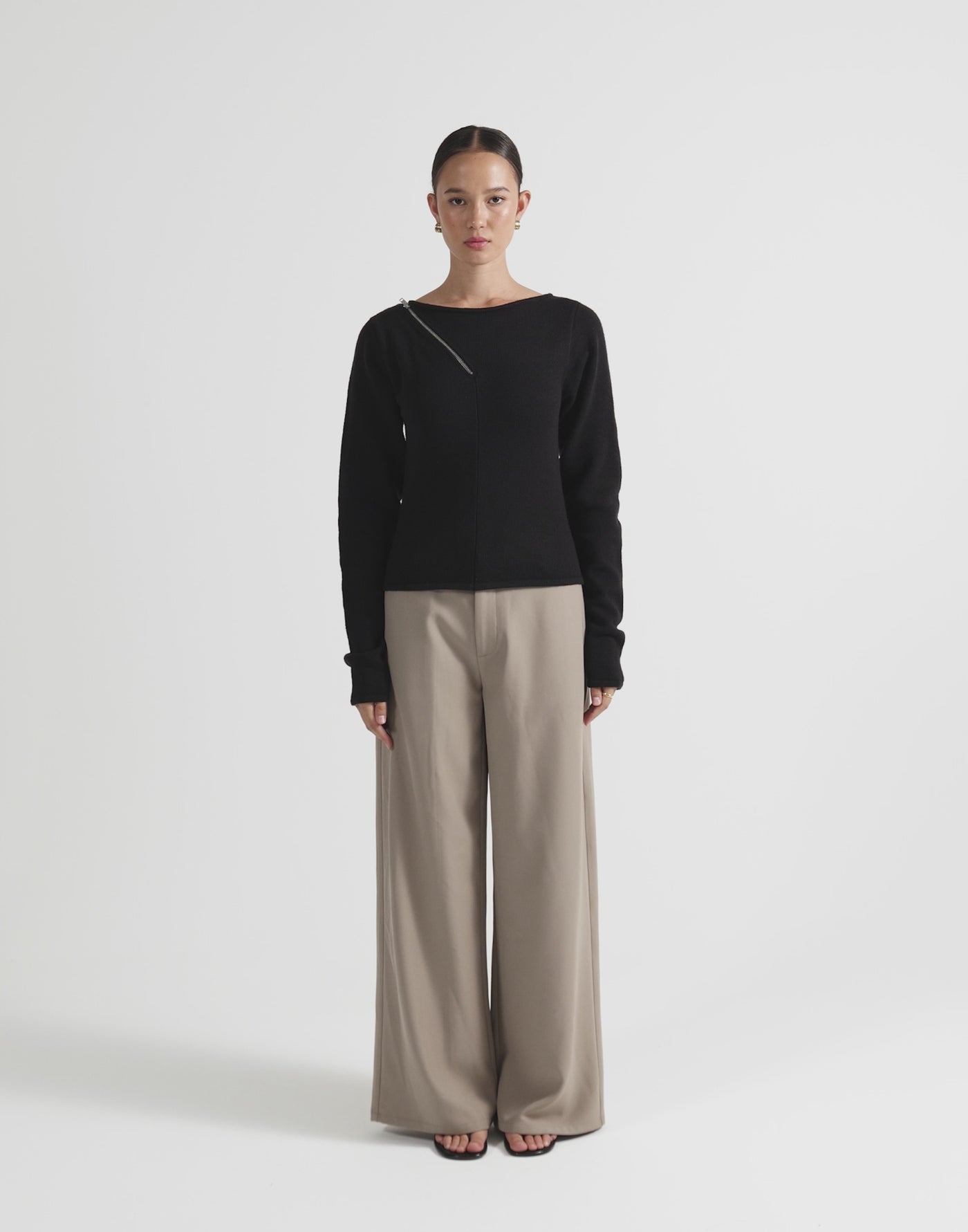 Wynter Long Sleeve Top (Black)