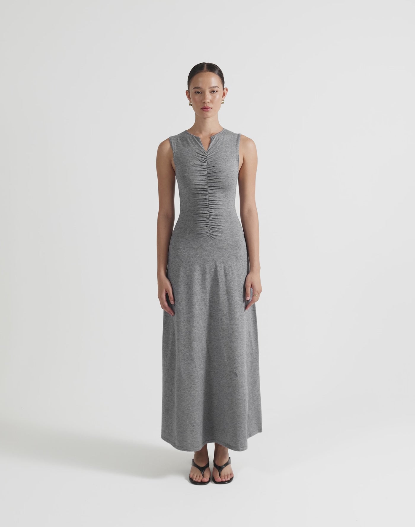 Laney Maxi Dress (Grey Marle)