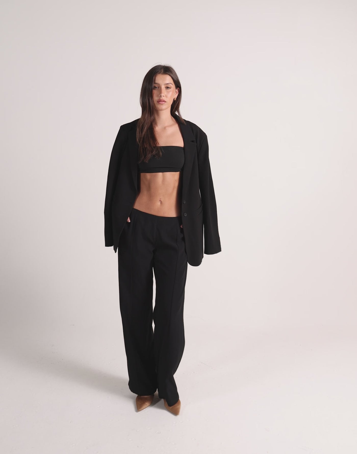 Maribel Bandeau Top (Black)