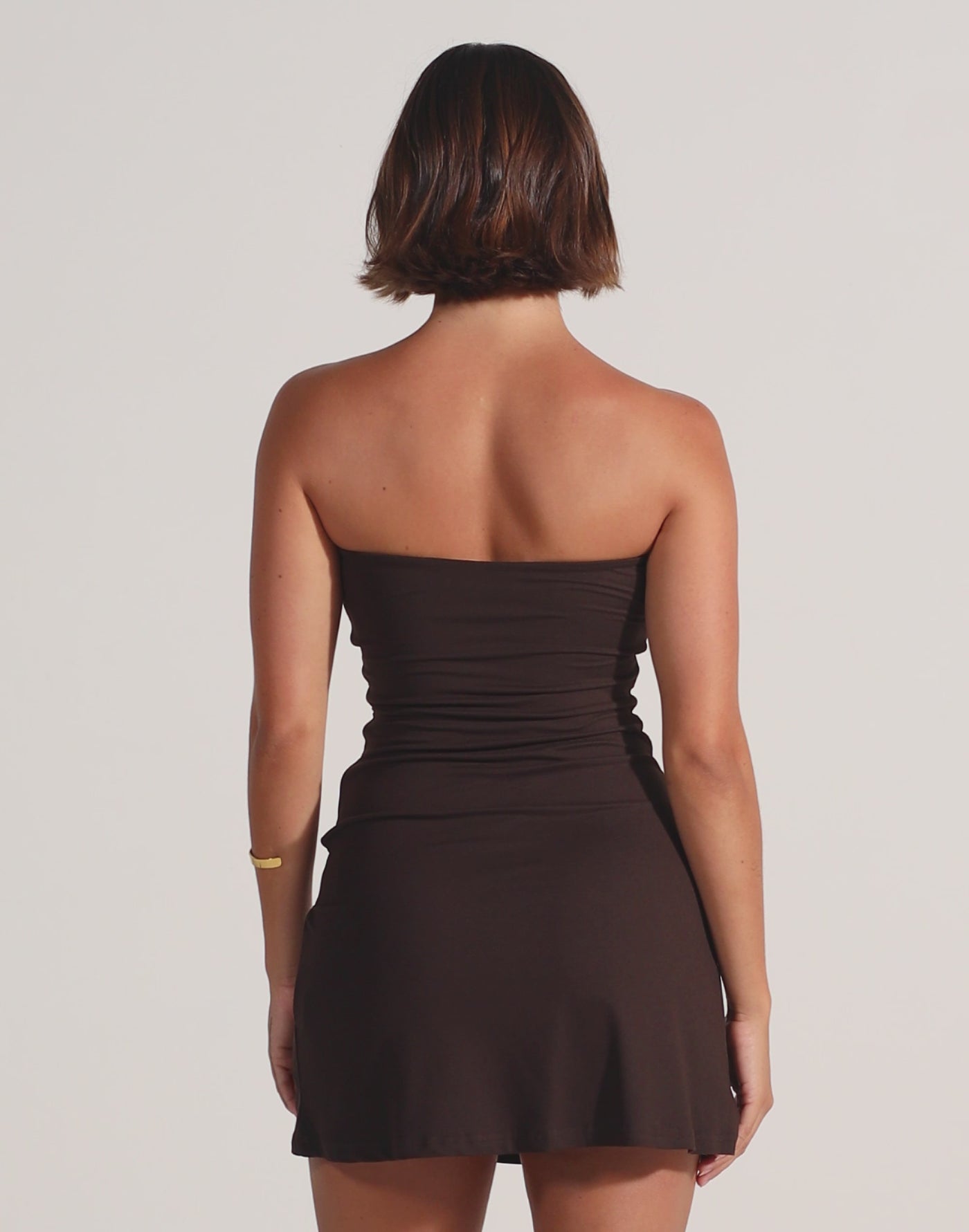 Edela Mini Dress (Chocolate)