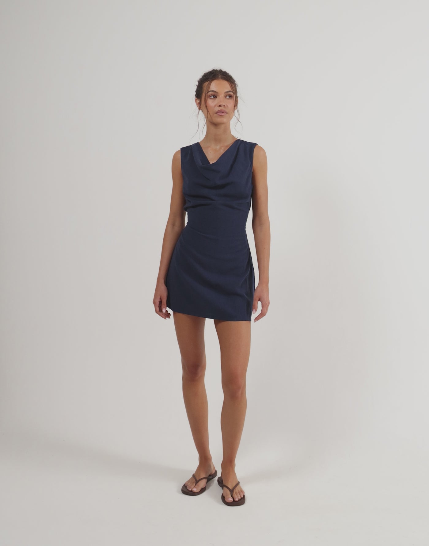 Shoreline Mini Dress (Navy)