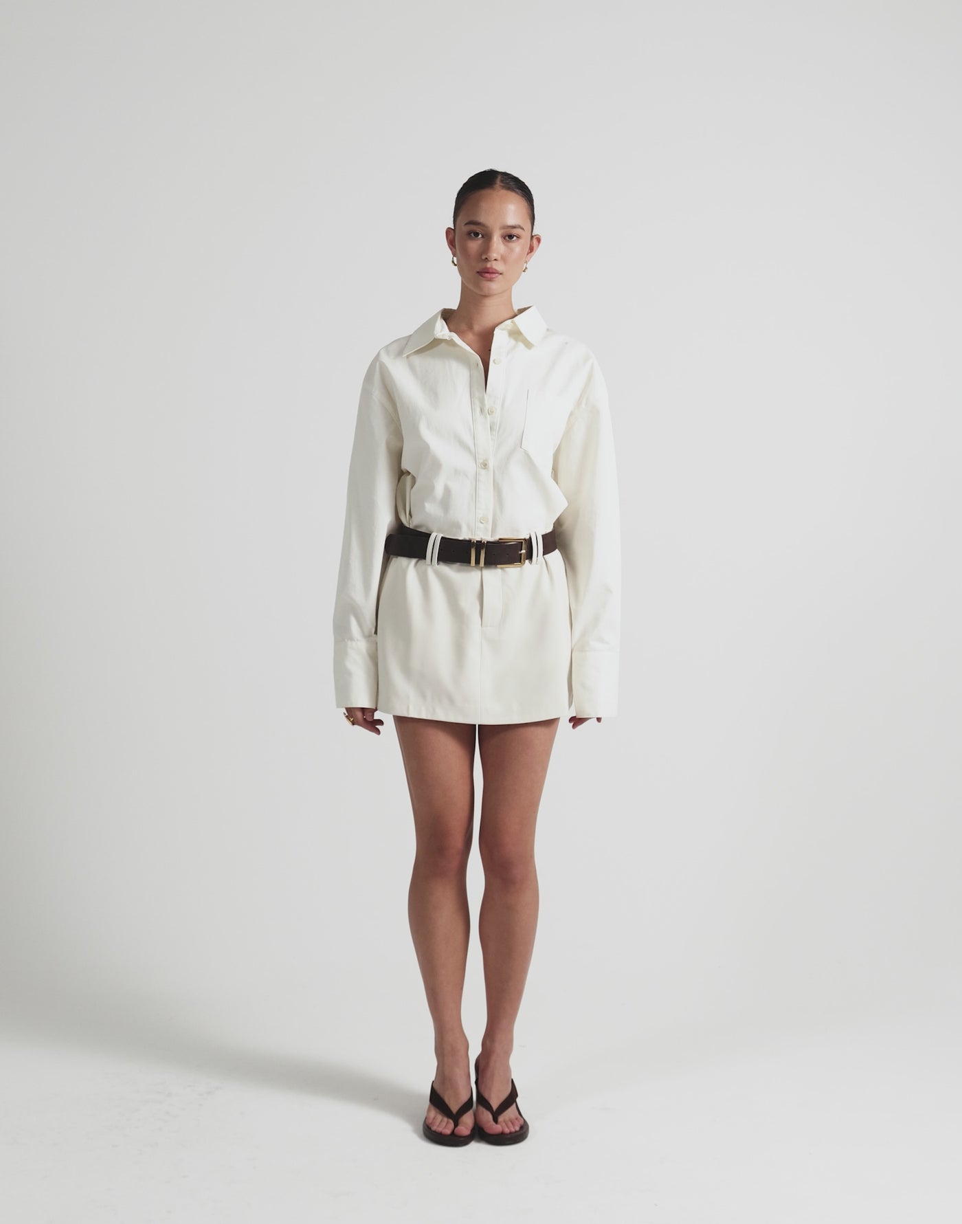 Lettie Mini Skirt (Oat)