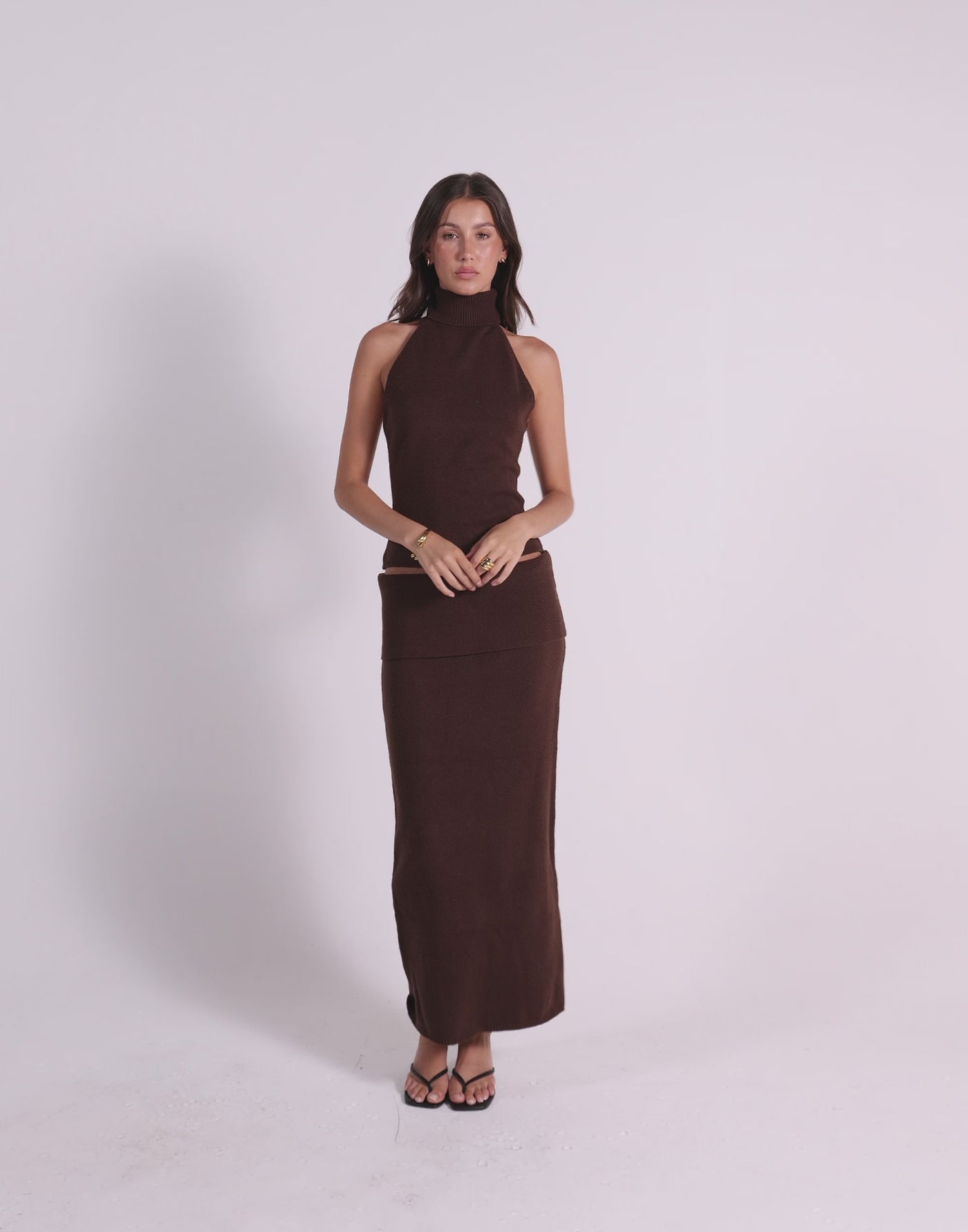 Seline Maxi Skirt (Chocolate)
