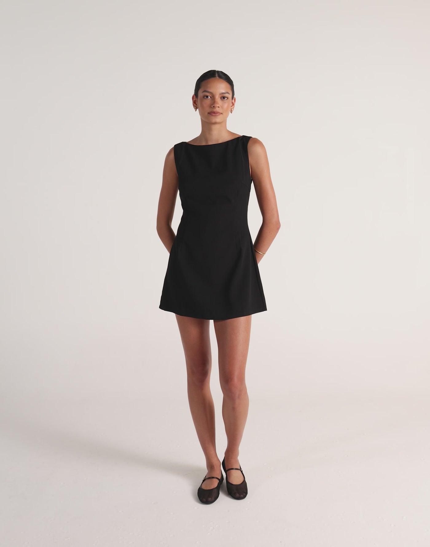 Aisling Mini Dress (Black)