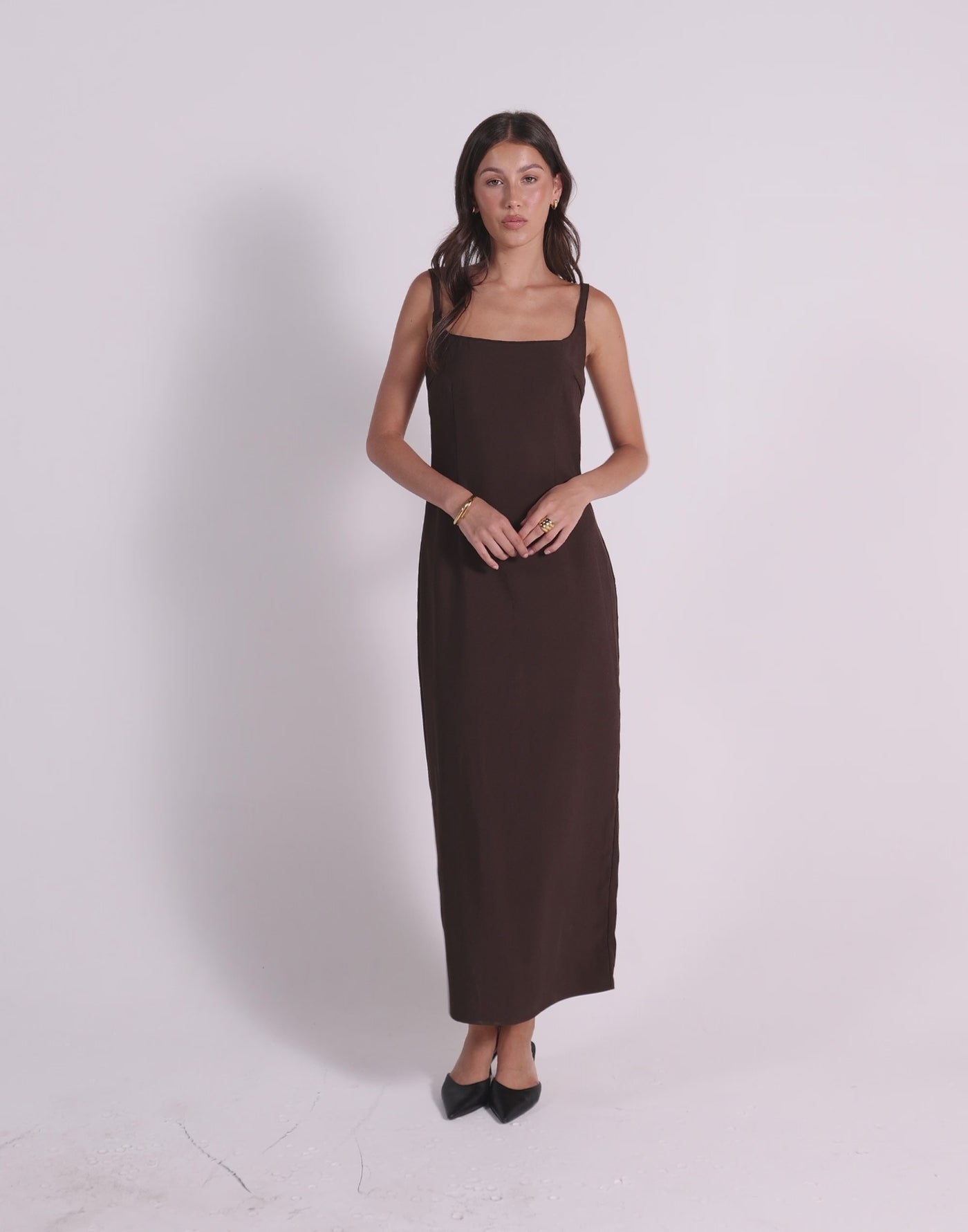 Alistair Maxi Dress (Chocolate)