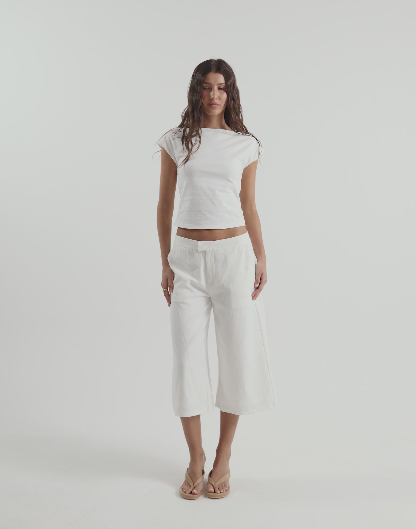 Katia Midi Pants (White)