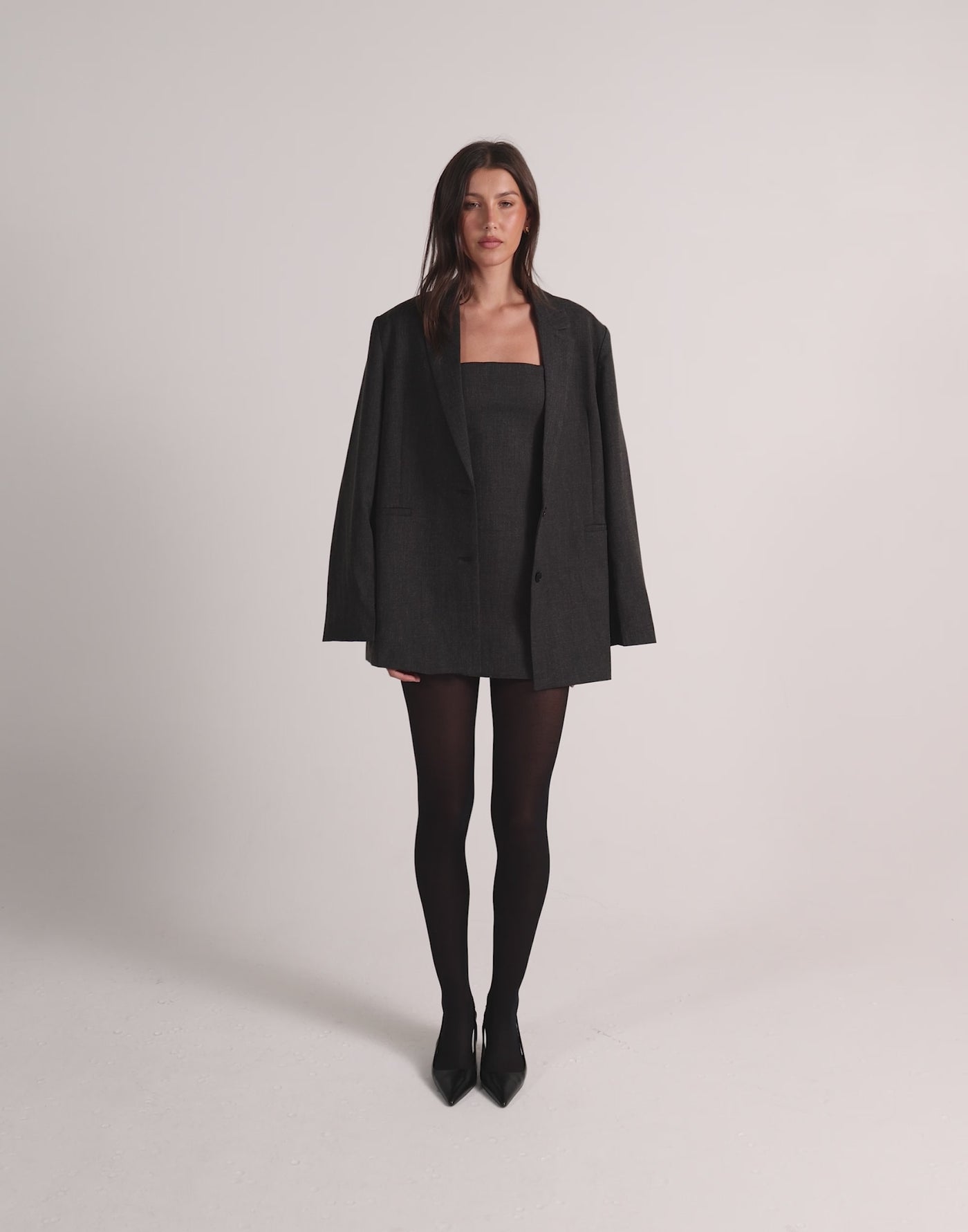 Reagan Mini Dress (Black Marle)