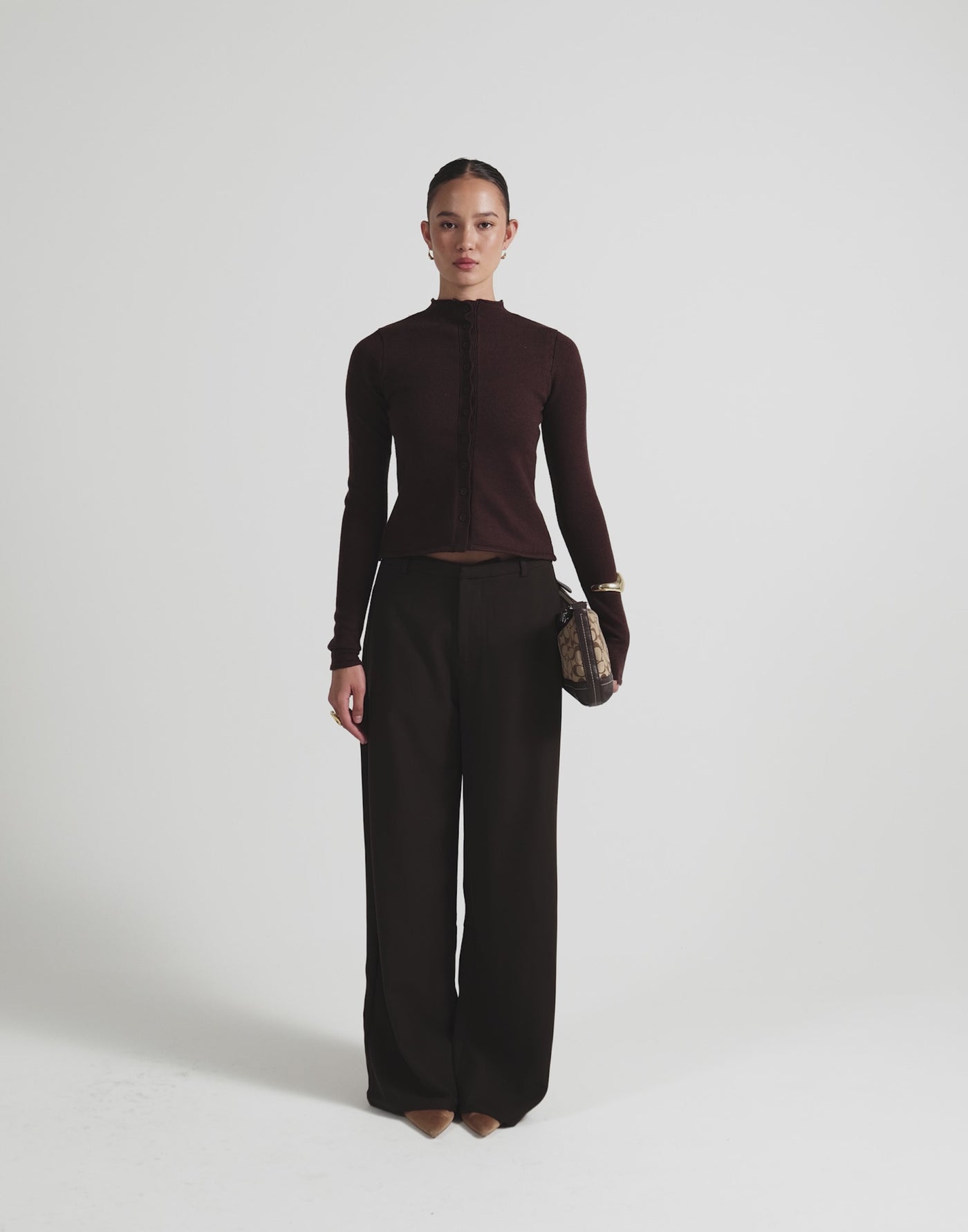 Coen Long Sleeve Top (Chocolate)