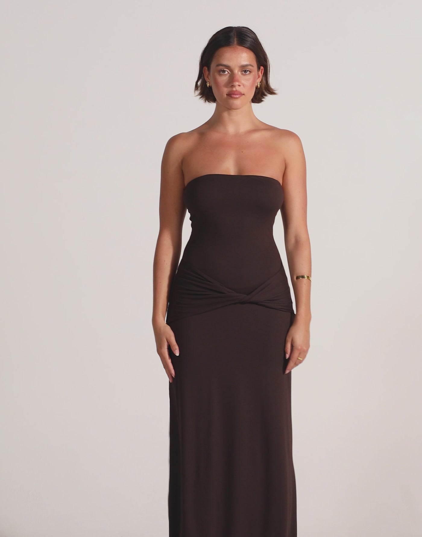 Edela Maxi Dress (Chocolate)