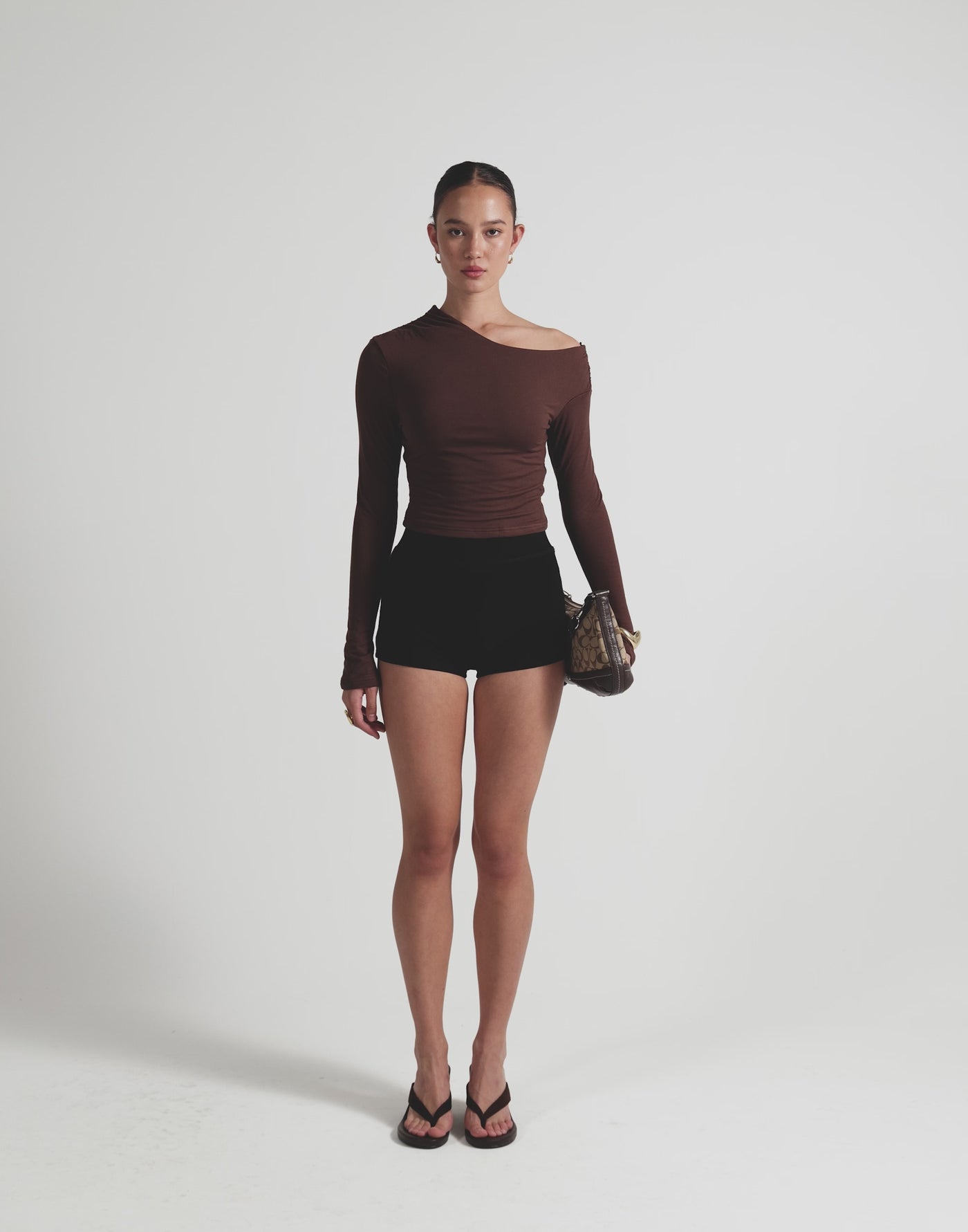 Ozias Long Sleeve Top (Chocolate)
