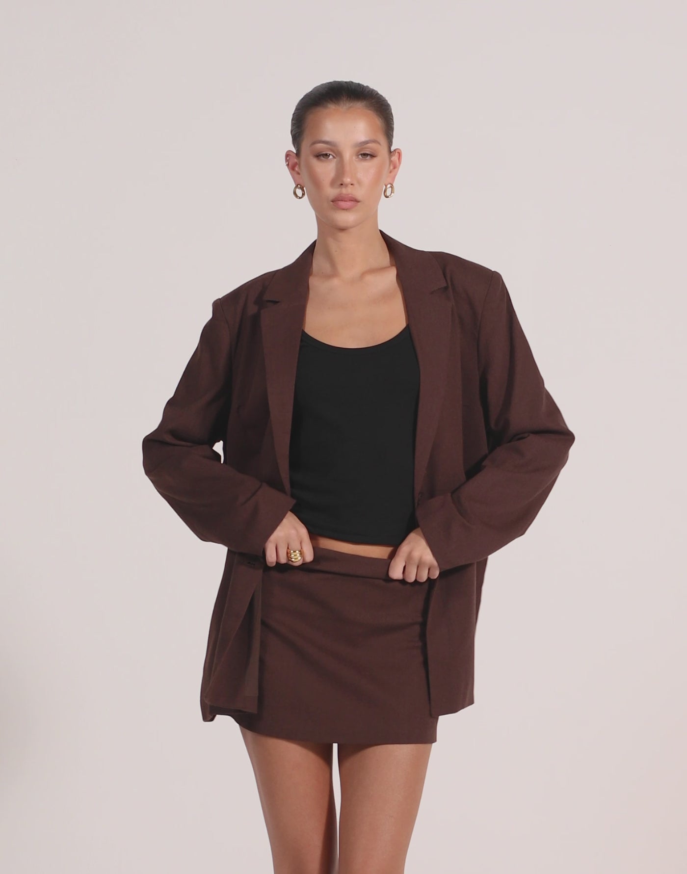 Bradshaw Mini Skirt (Chocolate)