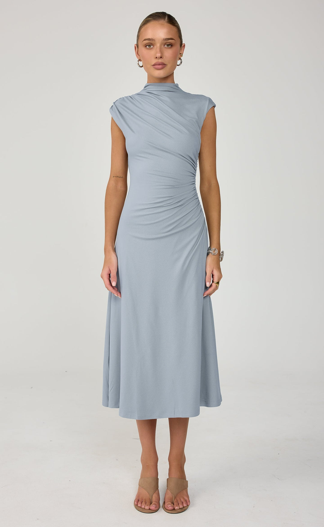 Stolen Midi Dress (Muted Blue) US 0